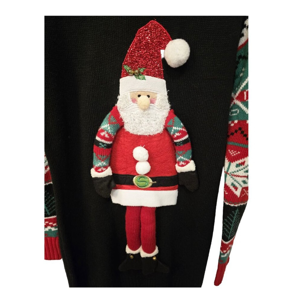 NWOT Women’s Christmas Santa Claus Size Large Sweater Dress - Picture 3 of 7